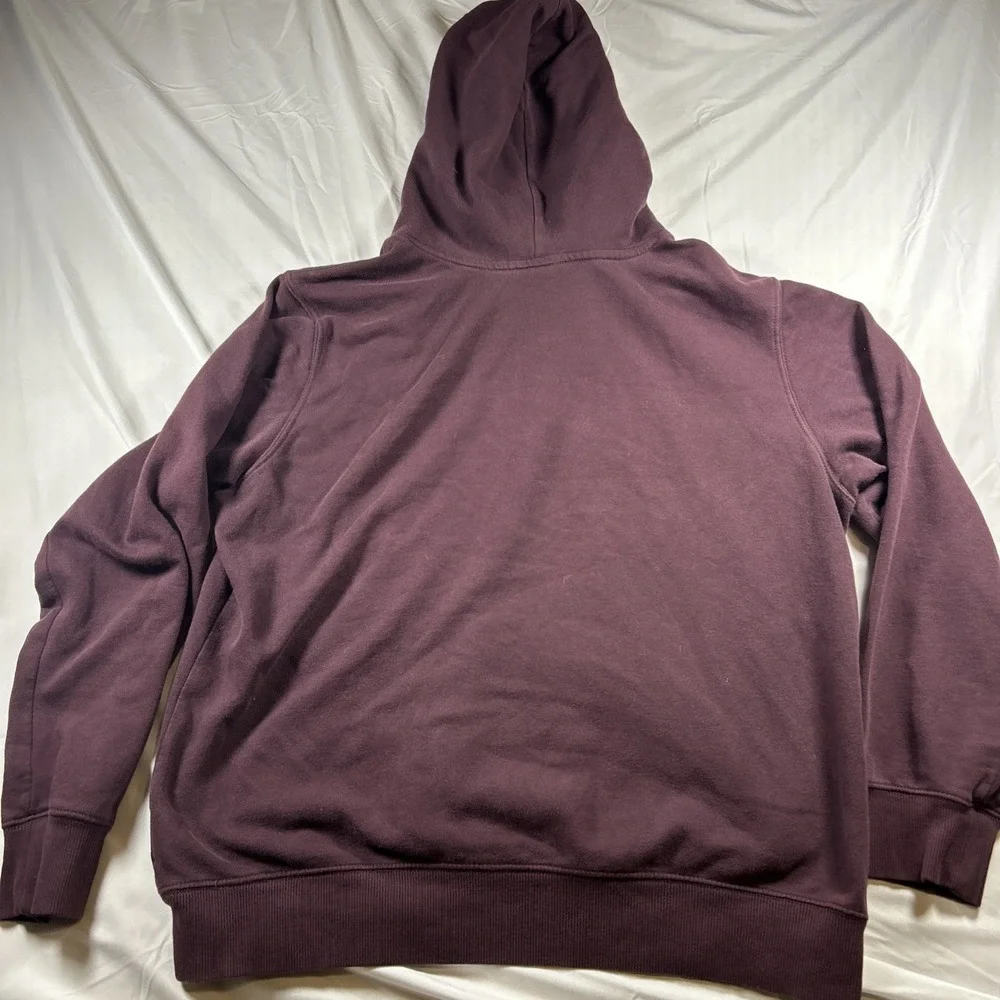 The North Face Maroon Men's Size large Distressed Camping Hoodie Stains See Desc